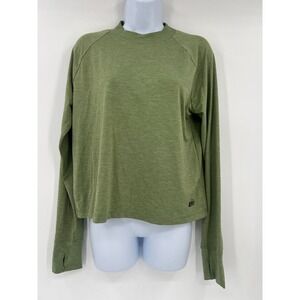 REI Co-op Size M Heathered Olive Green Sahara Shade Sun Shirt Thumbholes
